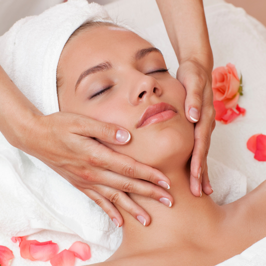 Facial scrub using a professional tool for deep cleansing