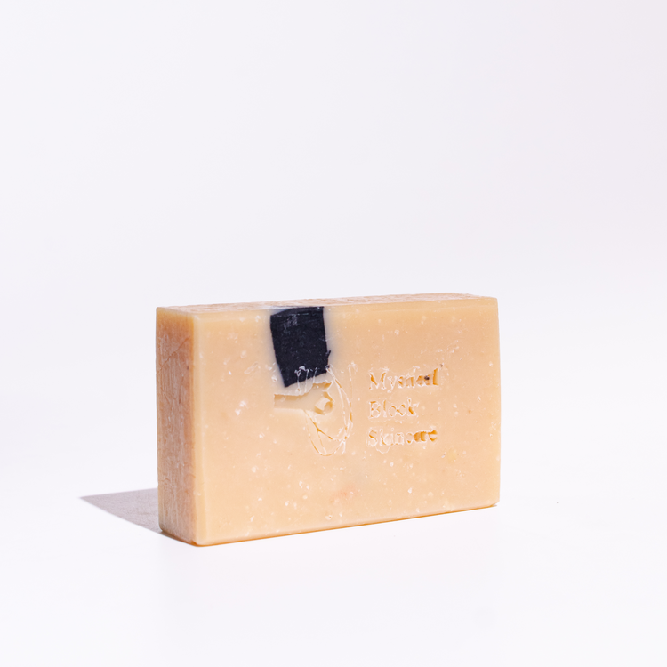 Dead Sea Mud Facial Bar Soap for deep cleansing and exfoliation in luxurious skincare routine.